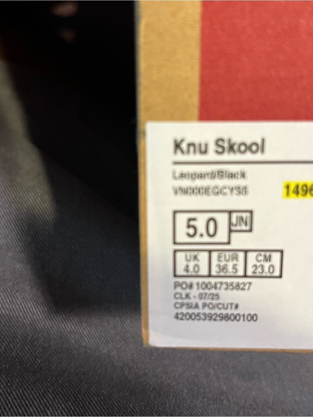 Vans Women's Knu Skool Leopard Black Brown Canvas Lace Up shoes Size 6.5 NIB - Picture 8 of 8